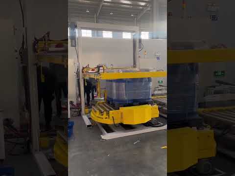 Pallet wrapping machine +top sheet dispenser 2 in 1 machine ,stretch film wrapping machine