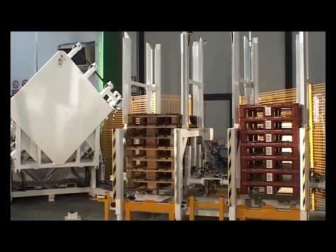 Inline pallet changer - V-Shape Mini Logy (bottles)