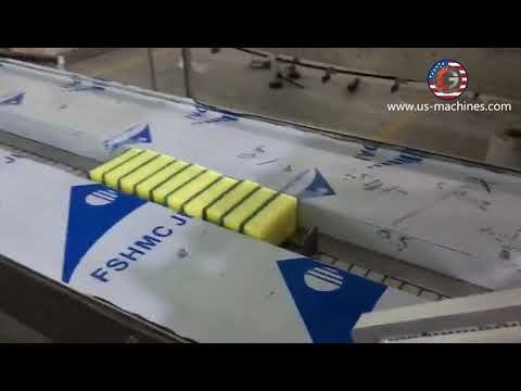 Washing sponge flow type pillow bag horizontal film wrapping bag packaging machine