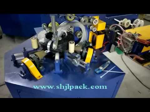 Small coil wrapping machine for cable and pipe