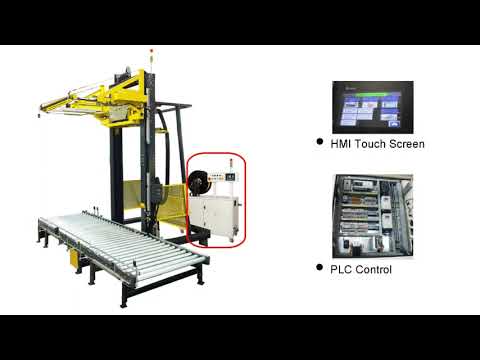 Horizontal Vertical Belt Strapping Machine Stretch Pallet Wrapping Machine