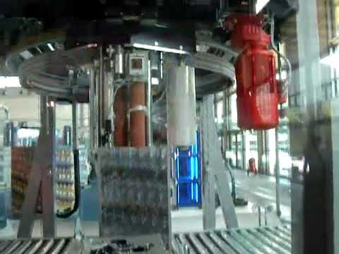 Genesis Cube automatic stretch wrapper bottles demo - Robopac USA