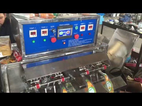 Juice pouch filling machine, Shape pouch filling machine, Pouch filling machine, Shape bag filling