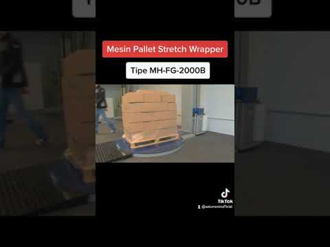 Mesin Pallet Stretch Wrapper Tipe MH-FG-2000B Membungkus Tumpukan Karton