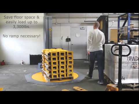 Loading the 1200UL Stretch Wrapper with a Pallet Truck