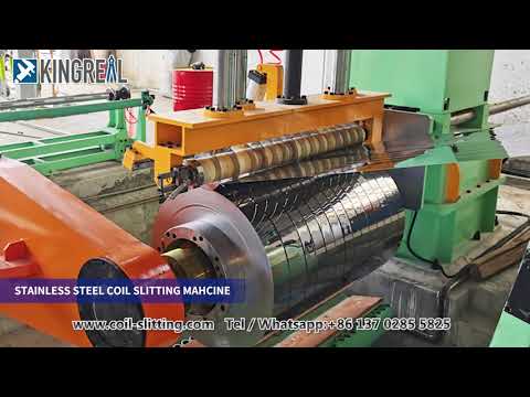 KINGREAL Automatic Stainless Steel Strip Coil Slitting And Rewinding Machine In Russia