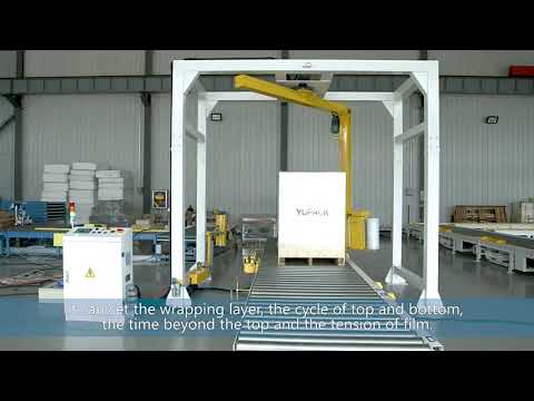 Automatic Arm Pallet Wrapping Machine with Conveyors