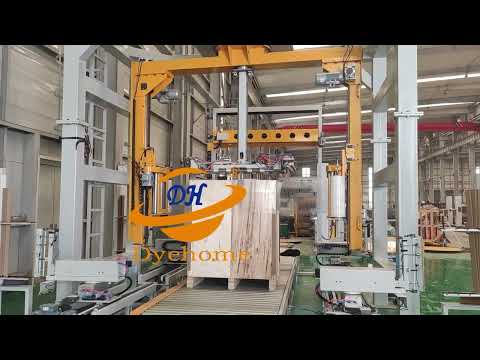 High speed arm rotation pallet wrapping machine ,top sheet dispenser ,corner edge protector