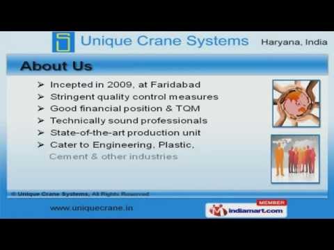 Cranes and Material Handling Equipment by Unique Crane Systems, Faridabad