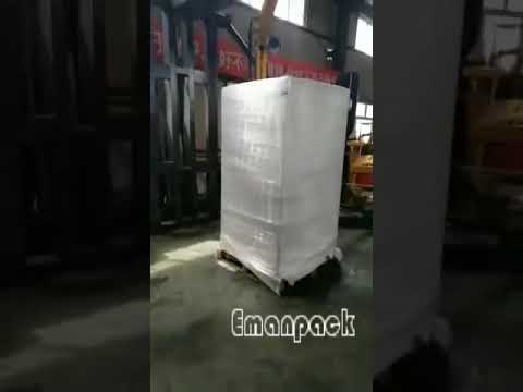 Pallet wrap packer machine with triangle rack