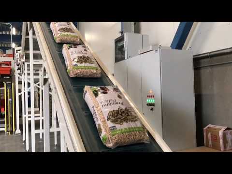 Packaging line for wood pellets 1400 bags an hour 15 kg bags