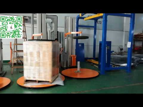 Pallet stretch wrapper with air top plate