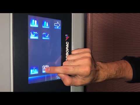 How to operate the Robopac Rotoplat semi-automatic stretch wrapper control panel