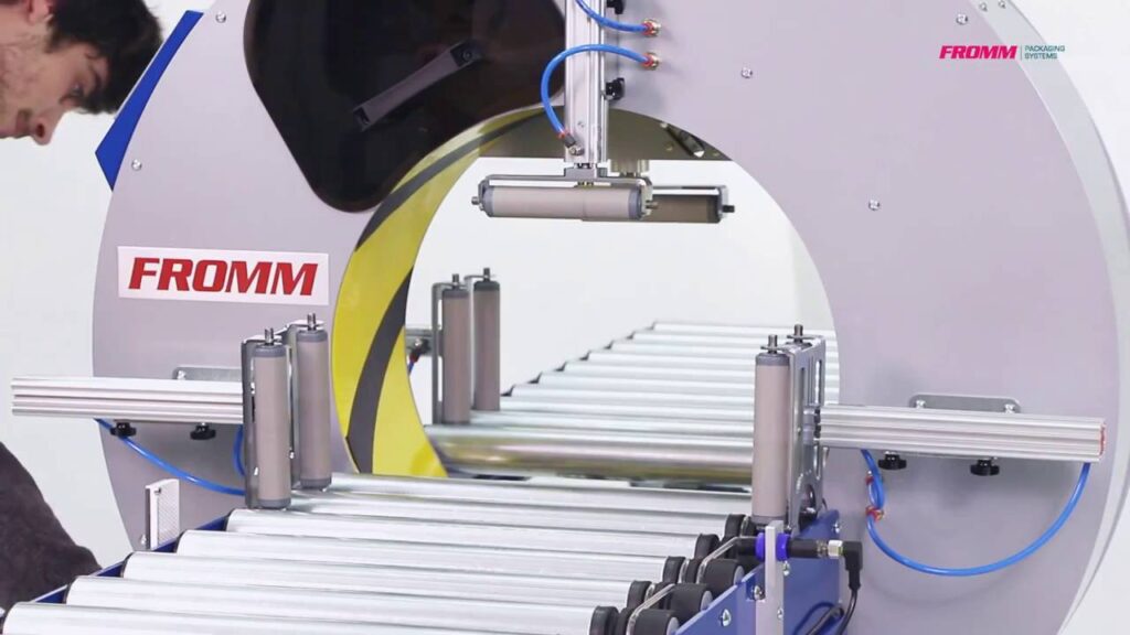 “Efficient and Automated Orbital Stretch Wrapper for Versatile Packaging”