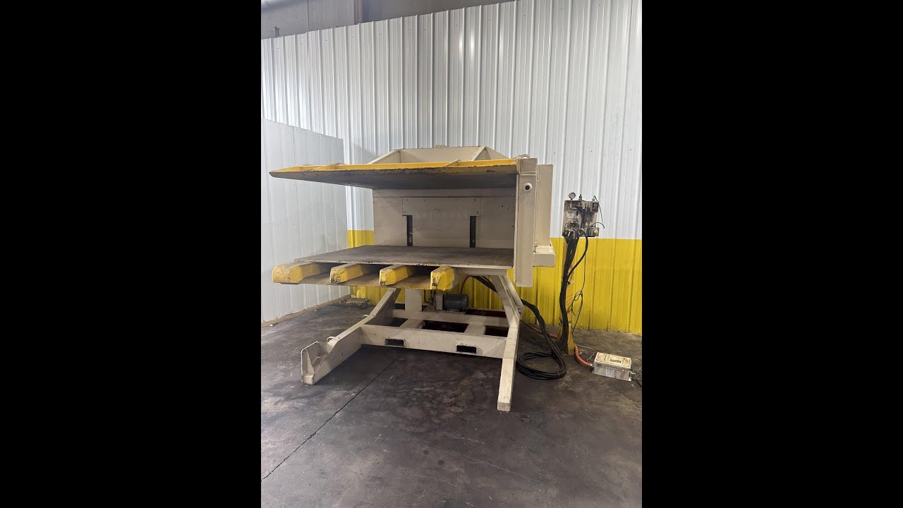 6,000 LB Pallet Inverter / Flipper 72" Payne Rotary Machine Wrapping